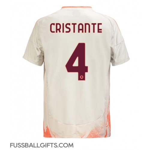 AS Roma Bryan Cristante #4 Fußballbekleidung Auswärtstrikot 2024-25 Kurzarm